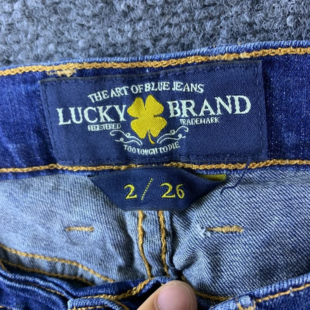 Lucky Brand Brigitte Bermuda Shorts Womens 2/26 Blue Denim Stretch Medium Wash